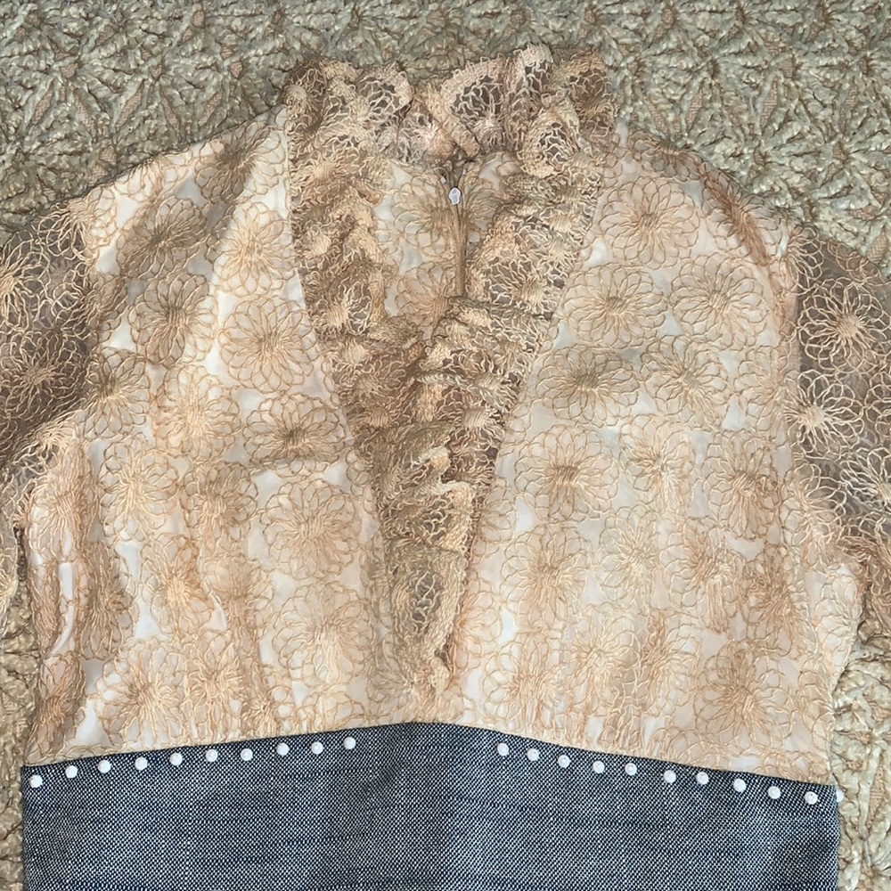 Freebird boho country dress lace western COSTUME model XS 0 2 S LONG free people - Picture 6 of 11